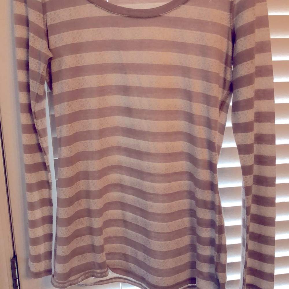 😀Express Striped long sleeve top
